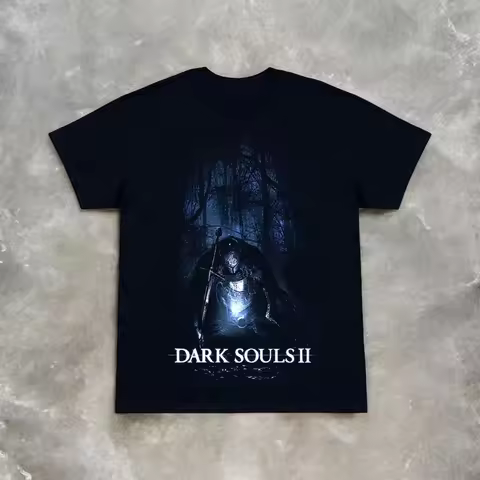 Retro-style Dark Souls 2 Souls-themed retro Y2K video game T-shirt, all-season couple's pure cotton 