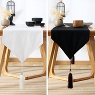 「LZHAN wallpaper sale」ผ้าปูโต๊ะสีขาวผ้าปูโต๊ะสีดำอุปกรณ์ตกแต่งโต๊ะสีทึบ Craftshome Decor