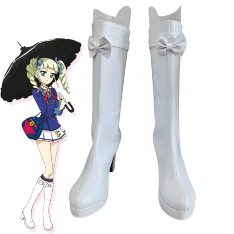 Todo Yurika Aikatsu Cosplay Shoes Boots Game Anime Halloween RainbowCos0 W4296
