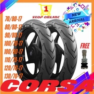 CORSA tyre motorcycle tahun 2021 70/80 80/80 90/80 100/70 110/70 120/70 130/70 SIZE 17