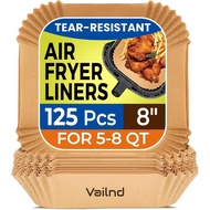 Air Fryer Paper Liners, 125Pcs Parchment Paper, Air Fryer Liners Disposable for Microwave, Non-Stick