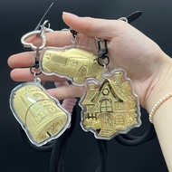 全球好物强推荐正品999有房子有车子有票子足金手机链挂绳高颜值包包钥匙扣挂件genuine goods 999 have houses, cars and tickets.EK