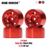 1.0" Micro Mini Crawler 5-Spokes Beadlock Wheel RC Hub Wheel Rim Alloy for RC Car 1/18 TRX4M Axial S