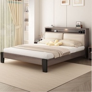 【SG Sellers】Leather And Solid Wood Bed Frame Bed Frame With Mattress Single/Queen/King Bed Frame