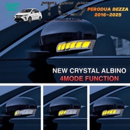 TCS PERODUA BEZZA 2016-2026 CAR SIDE MIRROR LED LAMP CRYSTAL ALBINO ACCESSORIES