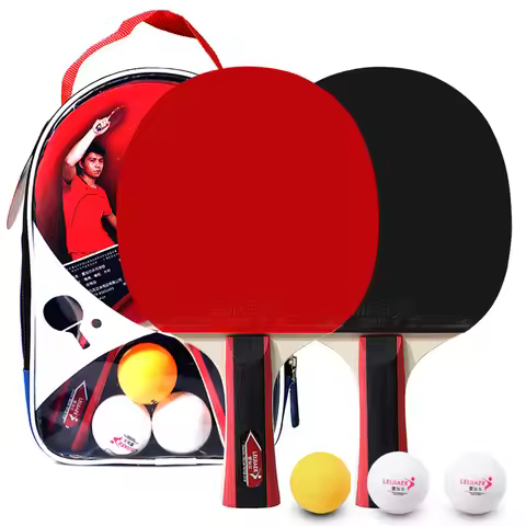 Table Tennis 2 Player Set 2 Table Tennis Bats Rackets and 3 Balls with Cover Bag table tennis racket