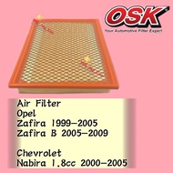 OSK A-AF0491 AIR FILTER OPEL ZAFIRA ,ZAFIRA B, CHEVROLET NABIRA 1.8CC