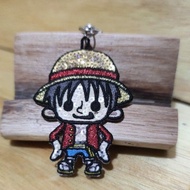 One piece keychain Luffy embroider