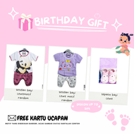 BIRTHDAY GIFT KADO ULANG TAHUN SETELAN BAJU BAYI PEREMPUAN SETELAN ANAK CEWE LUCU STELAN CEWEK 6 12