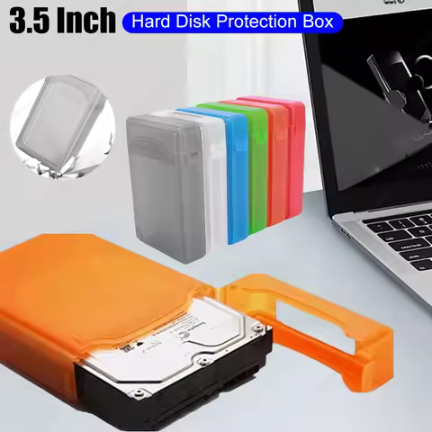 3.5 Inch IDE SATA HDD Hard Drive Disk Storage Box Case Cover Dustproof Plastic HDD Caddy Case HDD Ca