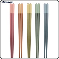 MUNDAN 5 Pairs Chopsticks, 9.5 Inch/24cm Non-Slip Chopsticks Reusable, Easy To Use Durable Multicolo