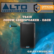 Alto TS410 2000W 10" Powered Speaker w/UG-88HH Wireless Mic, Speaker Stand and Cable - Each / Pair (