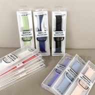 iWatch Band +Case Tempered iWatch Case with Woven Strap for Series 9 S8 Ultra 7 6 5 4 3 2 1 SE Silic