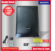 Kitoyo 6x9'' Car UnderSeat Active Subwoofer Super Slim Active Subwoofer 800Watts 1 Year Warranty