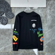 9GOU Chrome Hearts 2024 Autumn Winter New Style Sex Records Limited Black Letter Graffiti Long-Sleev