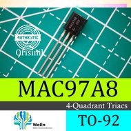 MAC97A8 MAC 97A8 1A 600V 2V Two-way Thyristor 5mA TRIAC TO-92 WeEn Semiconductor ORIGINAL