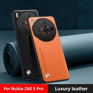 Nubia Z60 Ultra Nubia Z60S Pro Case Luxury Leather Skin Feel TPU Cover For Nubia Z60 Ultra Z50S Pro 