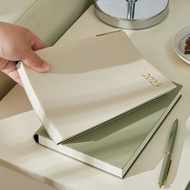 2025 September-2026 August New Year's Eve Business Diary Calendar Efficiency Book A5 Soft Leather Su
