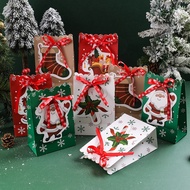 Candy Cookie bow Paper Bag Santa Claus Christmas Gift Packing Bags Xmas Navidad New Year Party Decor Supplies