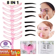 SS (G8IN1) Alat Cetakan Alis Gagang 8 in 1 Eyebrow Template 8 IN 1 Alat cetak alis 8in1 Alat Bantu C