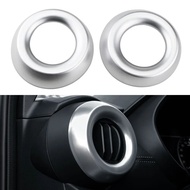 aihei 2 ชิ้น Abs Chrome รถด้านหน้าเครื่องปรับอากาศ A/c Outlet Vent ฝาครอบสติกเกอร์ Trim สำหรับ Nissa
