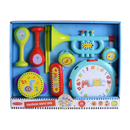 Wel-B x Infunbebe Musical Band Set (10 piece) (ชุดเครื่องดนตรีของเล่นเด็ก 10 ชิ้น) -  กลอง มาราคัส แ