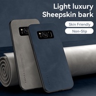 Samsung S8 case samsung S8 Plus/S9 Plus/S10 Plus/S20 Plus/S20 Ultra/S20 FE Phone Case Sheepskin Leather Soft Silicone Camera Shockproof Protector cover