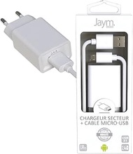 Pack Chargeur Secteur 1 USB 2.4A - 1.5 m + USB vers USB-C S - Collection POP - White
