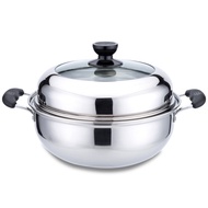 Stainless Steel Soup &amp; Steamer Pot 26cm with Lid