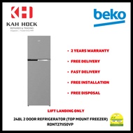 BEKO RDNT271I50VP 248L 2 DOOR REFRIGERATOR (TOP MOUNT FREEZER) - 2 YEARS MANUFACTURER WARRANTY + FRE