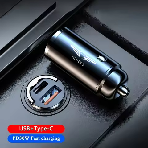 Car Charger Adapter USB PD Type C Fast Charging Quick Charge For Genesis Coupe EQ900 G80 G90 GV80 GV