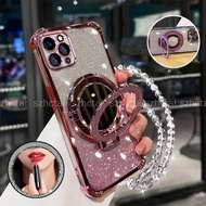 3D Makeup Mirror Holder New Bracelet Softcase for iPhone 11 iPhone 11 Pro iPhone 11 Pro Max Four Cor