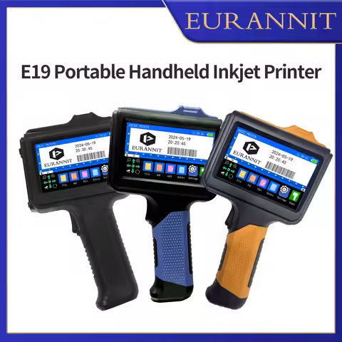 EURANNIT E19 12.7mm Multi-Color Portable Handheld Printer Fully Closed Body Text QR Barcode Batch Nu