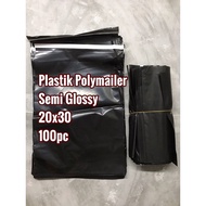 Polymailer plastic dhl courier bag/ Polymailer/ size 20 x 30 black glossy contents 100 sheets