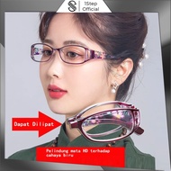 1STEP Reading Glasses Plus Lens Anti Radiation +1.00 to/d + 3.00 Women's Reading Glasses Foldable Re