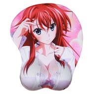 Drop Shipping Sexy 3D Breast Mouse Pad Mat Wrist Rest Silica Gel Mousepad Japan Fashion Gift high sc