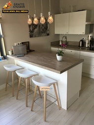 Zelza Meja Makan - Meja Bar Minimalis Modern 120 cm - Tidak Dengan Kursi - Sudah Dirakit Bisa Custom