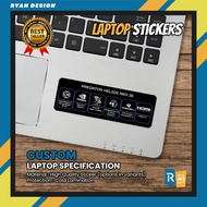 Acer Predator Helios Neo 16 Type 2 Laptop Logo Sticker Laptop Features Specifications Sticker (Unoff