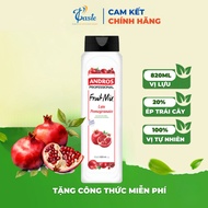 Andros Fruit Mix Red Pomegranate 820ml Andros (25% fresh pomegranate juice, 15% cherry)