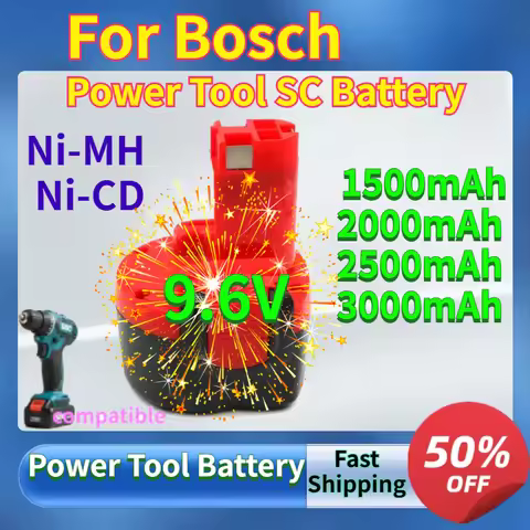Rechargeable Ni-MH Ni-CD Batteries Pack for Bosch Power Tool SC Battery 9.6V 1500mAh 2000mAh 2500mAh