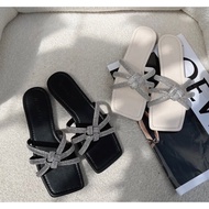 Luxurious square toe flat sandals big size 35-46