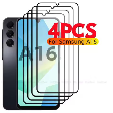 1/2/3/4PCS Full Cover Glass For Samsung A16 Glass Samsung Galaxy A16 A 16 Tempered Glass HD 9H For S