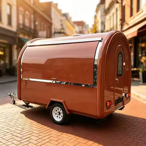 Customized Double Decker VIN Certified Stainless Steel Food Van Hot Dog Roasted Chicken Candy Traile