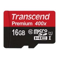 創見 microSDHC記憶卡 16G 16GB C10 U1 400X TS16GUSDU1