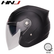 HNJ A4-003 Half Face Helmet Womens Half Face Motorcycle Helmet Double Lens Sun Visor Mens