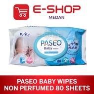 Tisu Tissue Basah Paseo Baby Wipes Non perfumed Purified Water Purity