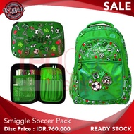 Original smiggle Soccer Pack (backpack + Pencil Case kit)