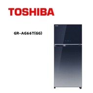 【TOSHIBA 東芝】 GR-AG66T(GG) 608公升微冷凍系列雙門變頻鏡面電冰箱 漸層藍(含基本安裝)