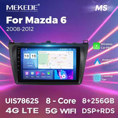 MEKEDE Android 13 Wireless CarPlay Android Auto for Mazda 6 GH 2007-2012 4G WIFI Car Radio Multimedi