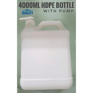 4000ml / 4400ml HDPE Bottle with High Quality Pump From Taiwan